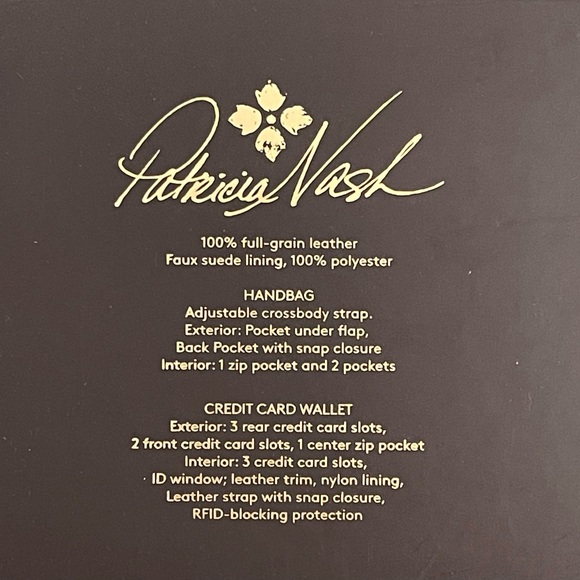 🆕 PATRICIA NASH Leather Locri Floral Multicolor Handbag & Wallet Gift Set - Picture 9 of 10